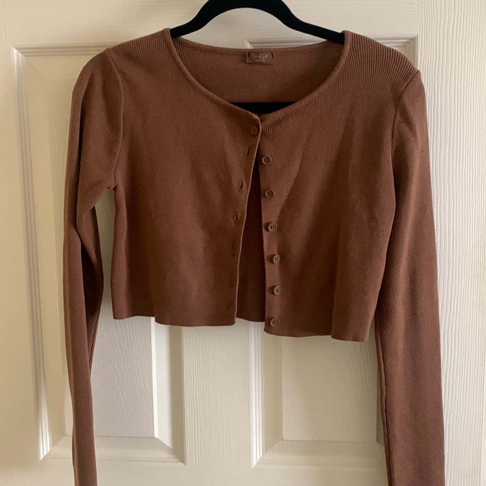 Brandy Melville brown sweater cardigan